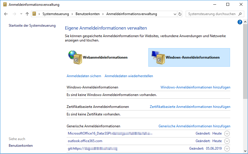windows credential manager